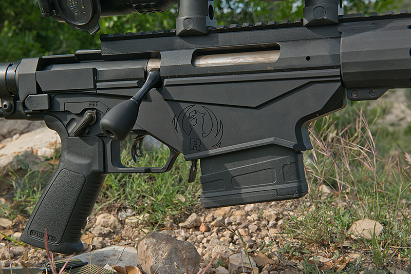 The 7075-T-6 lower consists of “halves” that accept multiple magazine platforms using the patented “multi-magazine interface.”