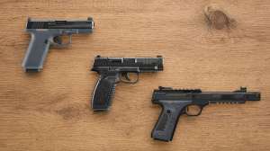3 guns on wood Chat GPT image