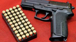 Semiautomatic handgun Photo by Augustas 190104 112439