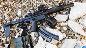 CE Range Report Tricked out with Magpul Timney accessories and an YHM R45 suppressor copy