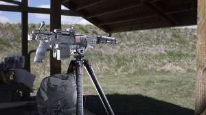 Bergara sidekick handgun on tripod
