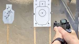 Sig Sauer Electro Optics on pistol photo by Clemons