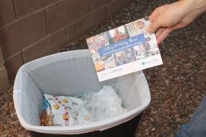 Direct Mail dump in trash