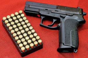 Semiautomatic handgun Photo by Augustas 190104 112439