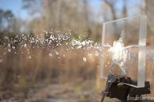 50 Caliber Bullet and Ballistic Glass Impact Screengrab from Smarter Every Day video 1 190104 112008