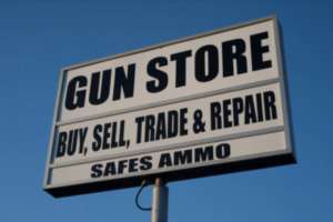 Gun Shop sign Photo by i Stock 190104 102815
