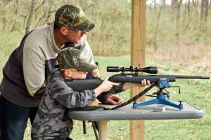 Father son 1 shooting bench targets youth shooting photo by NSSF e991f65cda8cad0d03a7ea8cd2674507