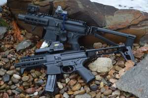 Vintage 2022 Image of MPX Pistols with Brace and Registered SBR