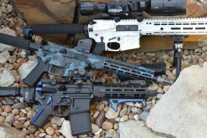 Aero Precision builder kits the author has customized Max Archer