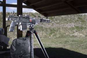 Bergara sidekick handgun on tripod