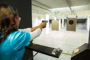 Gun safety practice at shooting range Photo by NSSF
