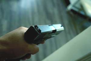 Self defense and a corpse i Stock Kameleon